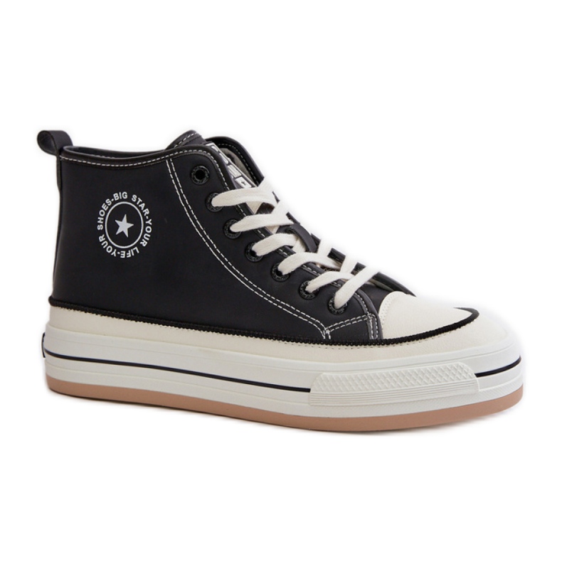 Big Star Black leather sneakers Big Star Black leather sneakers