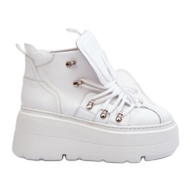 Zazoo White Sports Shoes with a Massive Bottom