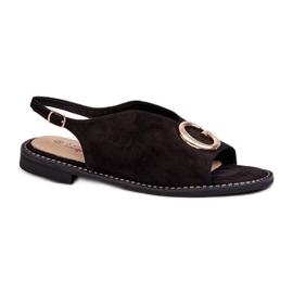 S. BARSKI Elegant women's sandals by S.Barski black