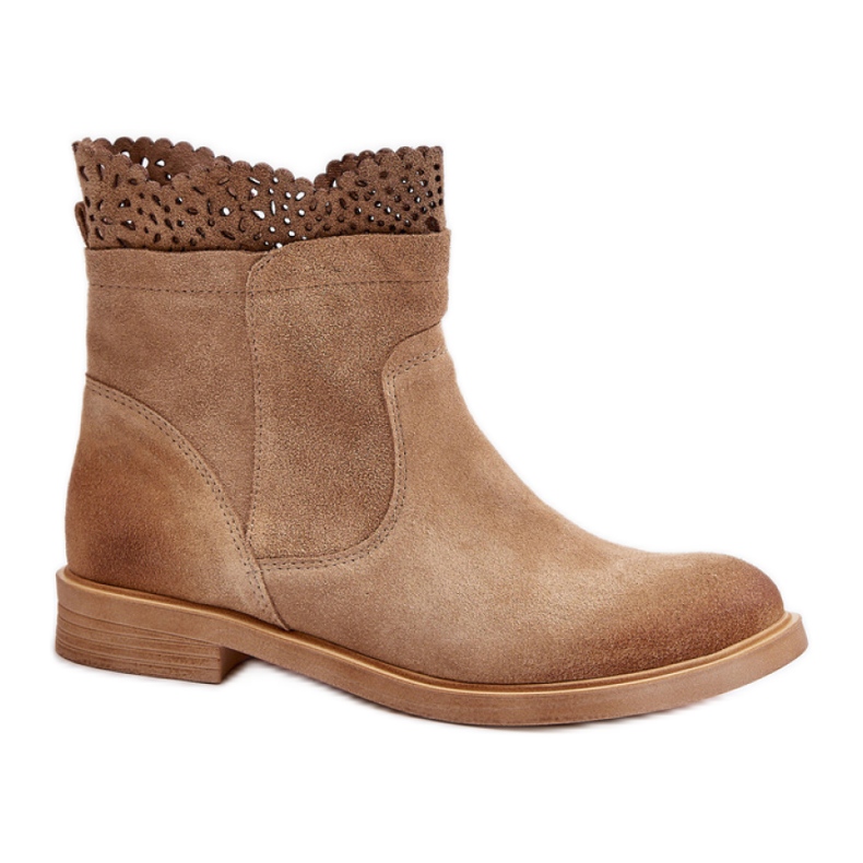 Boots Model Lewski Beige Suede/Lace