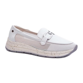 White Sports Moccasins