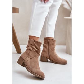 Boots Model Zinanya 1249 Beige - Step in style Boots Model Zinanya 1249 Beige - Step in style