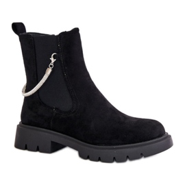 Suede Chelsea boots for women black
