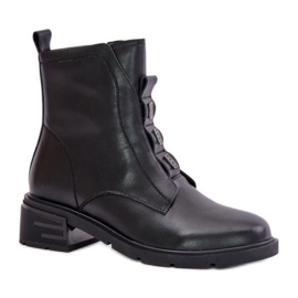 Evento Women's flat ankle boots black Evento Women's flat ankle boots black