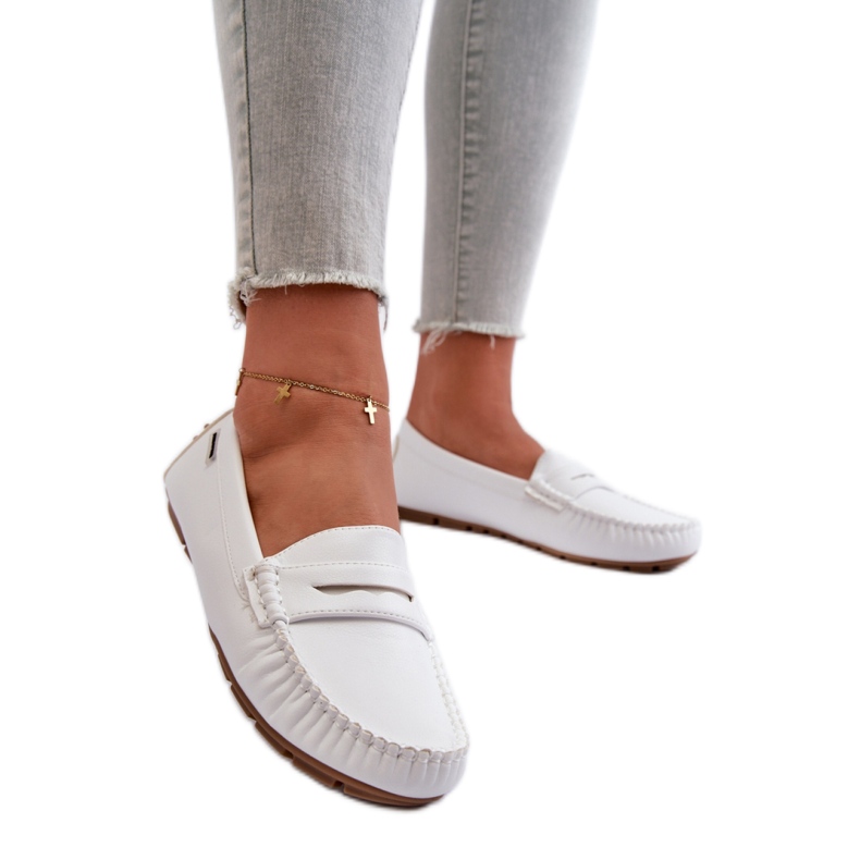 Moccasins Model Rerceria HH712-9/HH712D-9 White - Step in style