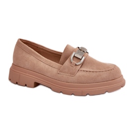 Women's moccasins with decoration 23003 beige