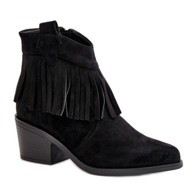 S. BARSKI Boots with fringes Model S.Barski Black