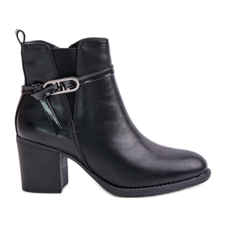 Jezzi Black High Heel Ankle Boots