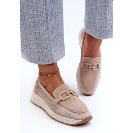 Beige Sports Moccasins Beige Sports Moccasins