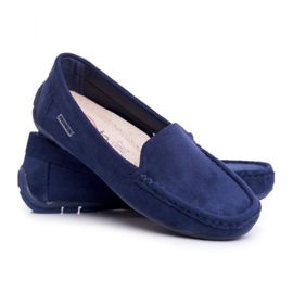 Women's moccasins made of Eco-suede 20PB26-2190 blue