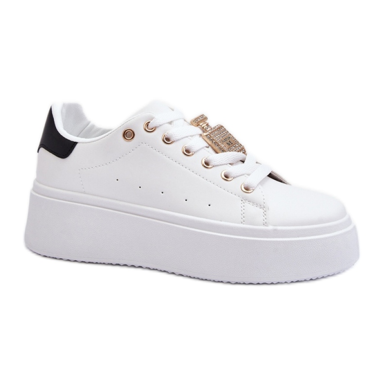 Women's Sports Shoes with Gold Decoration LA279P, white Women's Sports Shoes with Gold Decoration LA279P, white