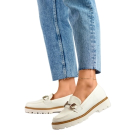 Women's shoes with decoration GQ97W, ​​white