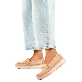 Women's moccasins 24-21338BE beige