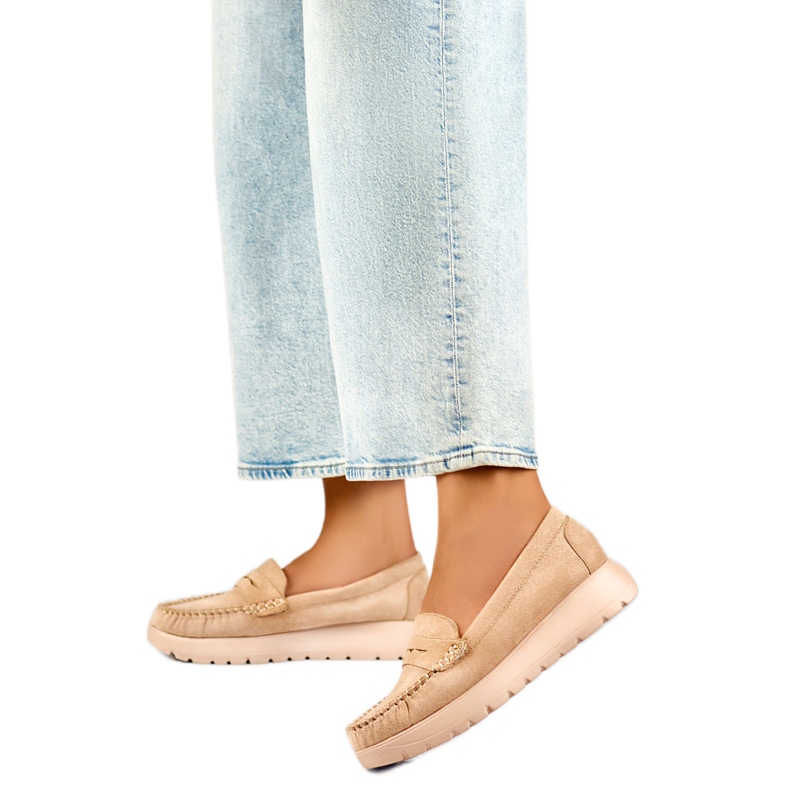 Women's moccasins 24-21338BE beige