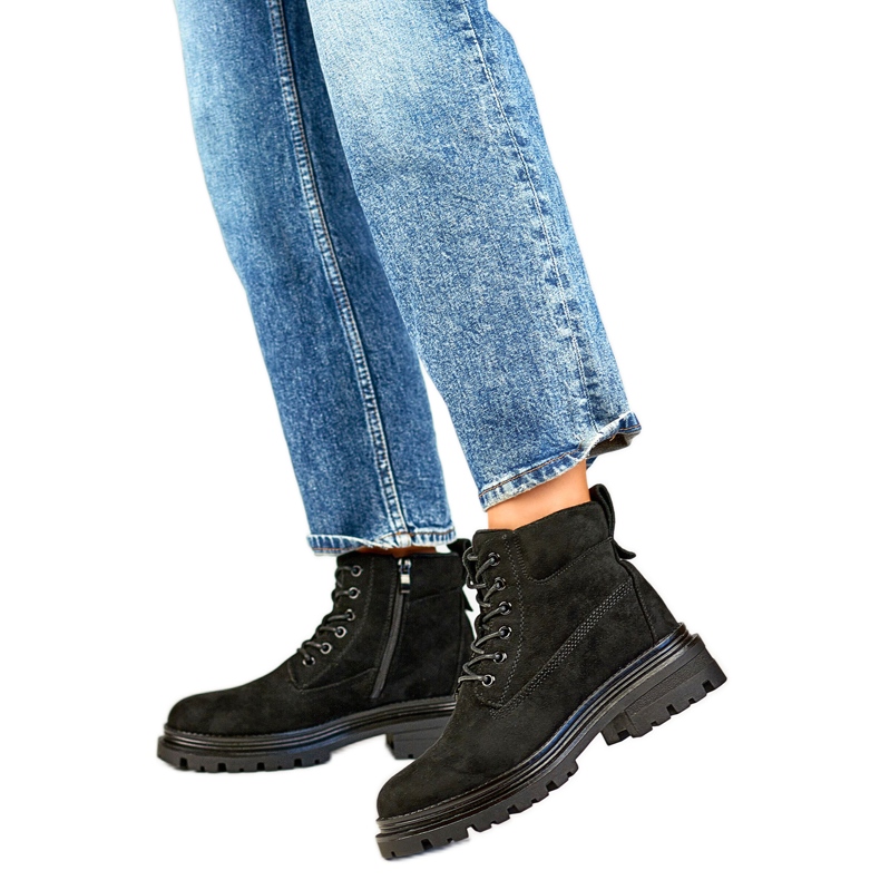 Women's Fur-Insulated Trappers A5201B, black