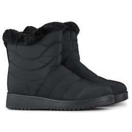 Women's Fur-Lined Snow Boots W76B, black
