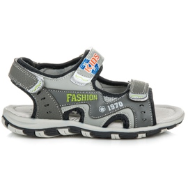 Linshi Sandals With Velcro For A Boy grey
