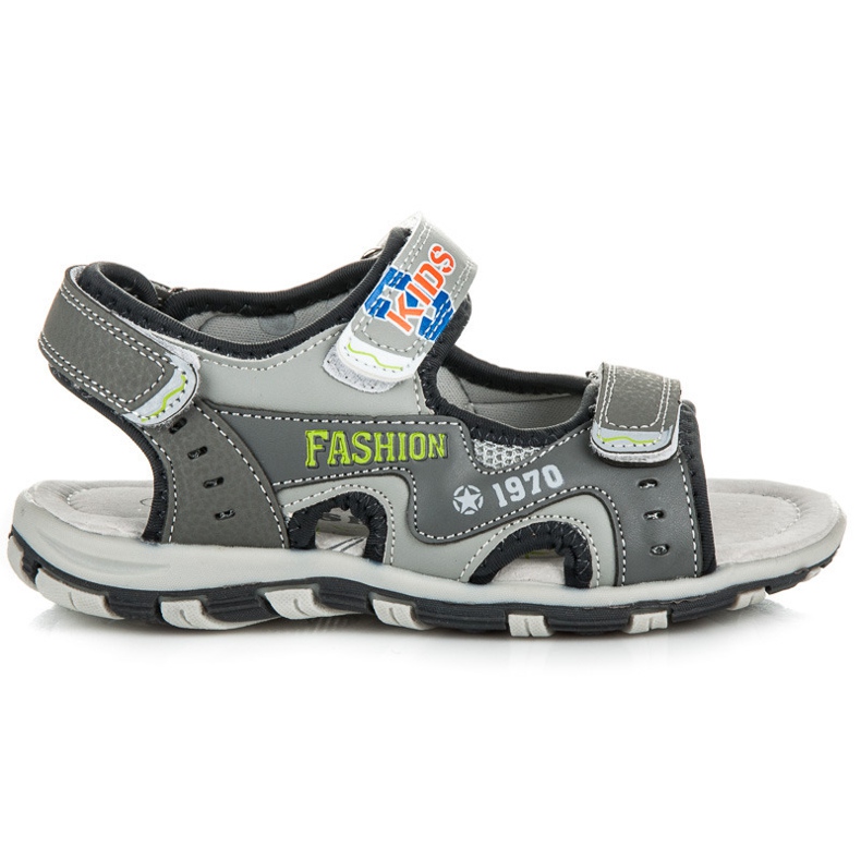 Linshi Sandals With Velcro For A Boy grey