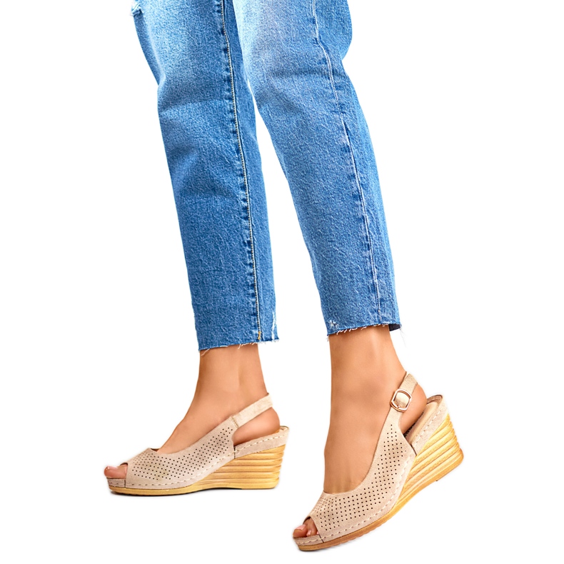 Women's Wedge Sandals GD-FL1243KH, beige