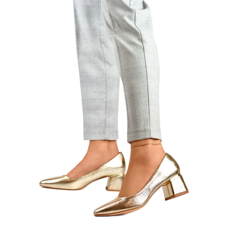 Women's Metallic Pumps GD-XR-102GO, gold golden