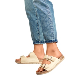 Women's slippers G3178-7BE beige