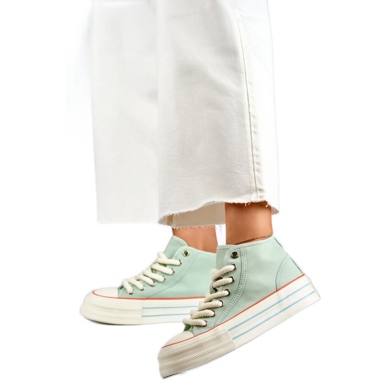 Women's Platform Sneakers BL507BL green Women's Platform Sneakers BL507BL green
