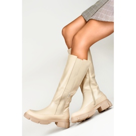 Boots Model JH-21-7BE Beige - PRIMO