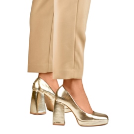 Women's pumps M045GO Gold yellow