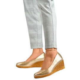 Women's Wedge Pumps GD-651A-L.GO golden