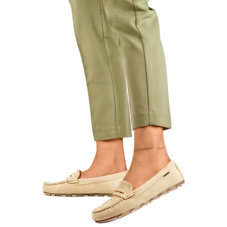 Women's moccasins RQ032BE beige
