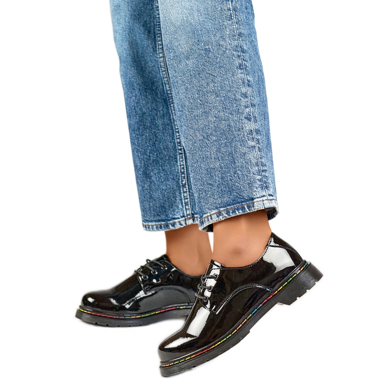 Women's Patent Shoes GD-XF154B black Women's Patent Shoes GD-XF154B black