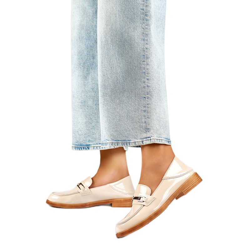 Women's shoes with decoration 24-58233BE beige