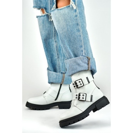 Workery boots Model Axelle 250007W-PU White Lacquer - PRIMO