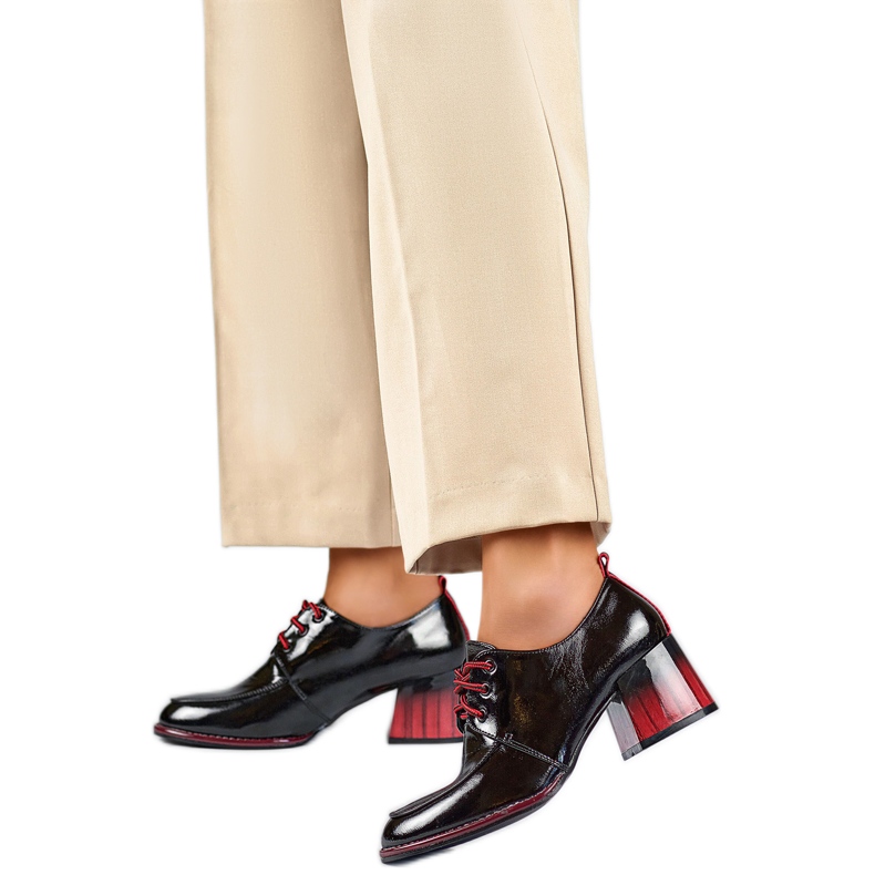 Women's shoes GD-FL439-B Patent leather black