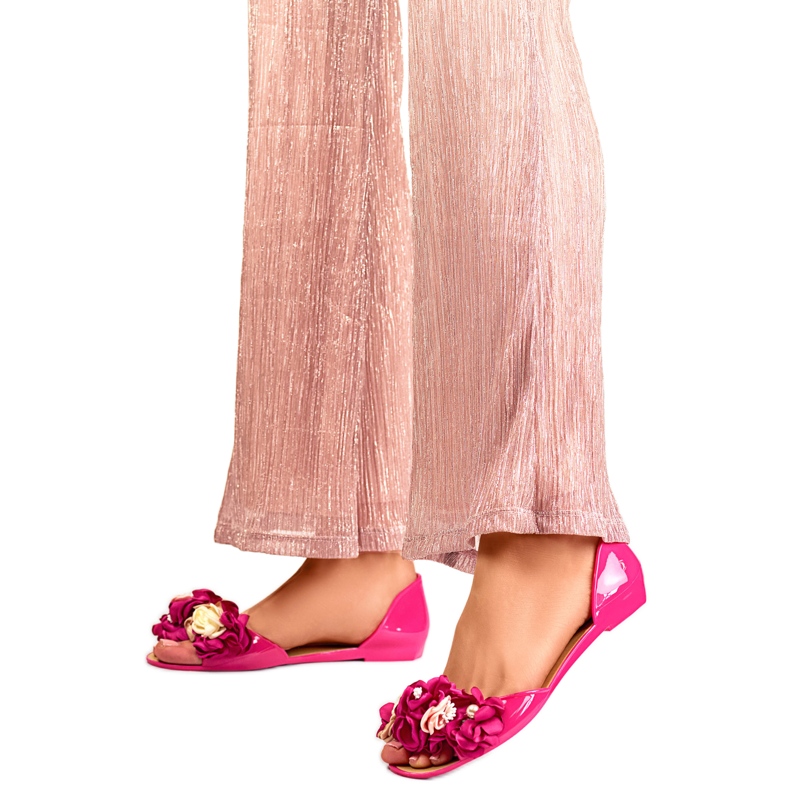Women's ballet flats with decoration CK298FU pink