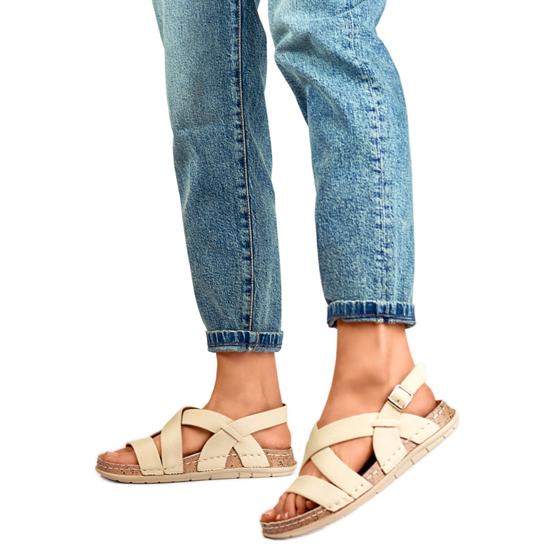 Women's sandals G3179-7BE beige