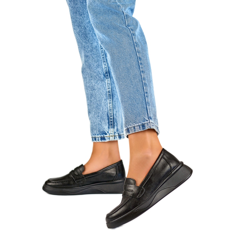 Black Women's Moccasins 25-7937B Black Women's Moccasins 25-7937B
