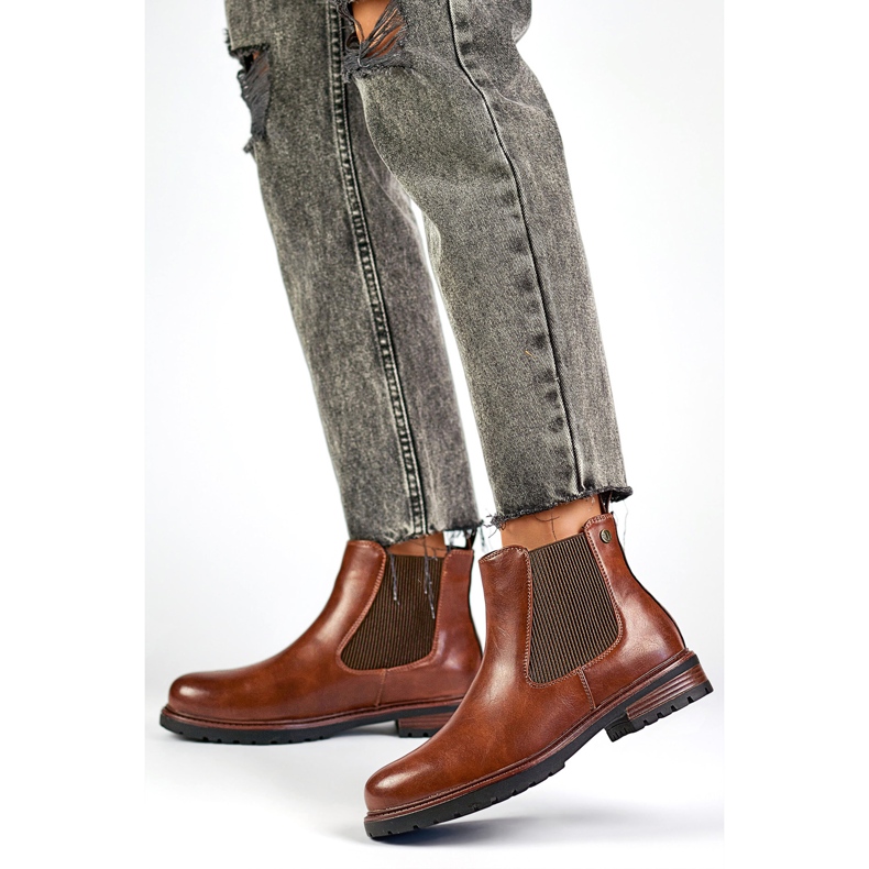 Chelsea boots Model GD-WL71C Brown/Camel - PRIMO