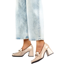Ladies' patent pumps 24-12322BE beige