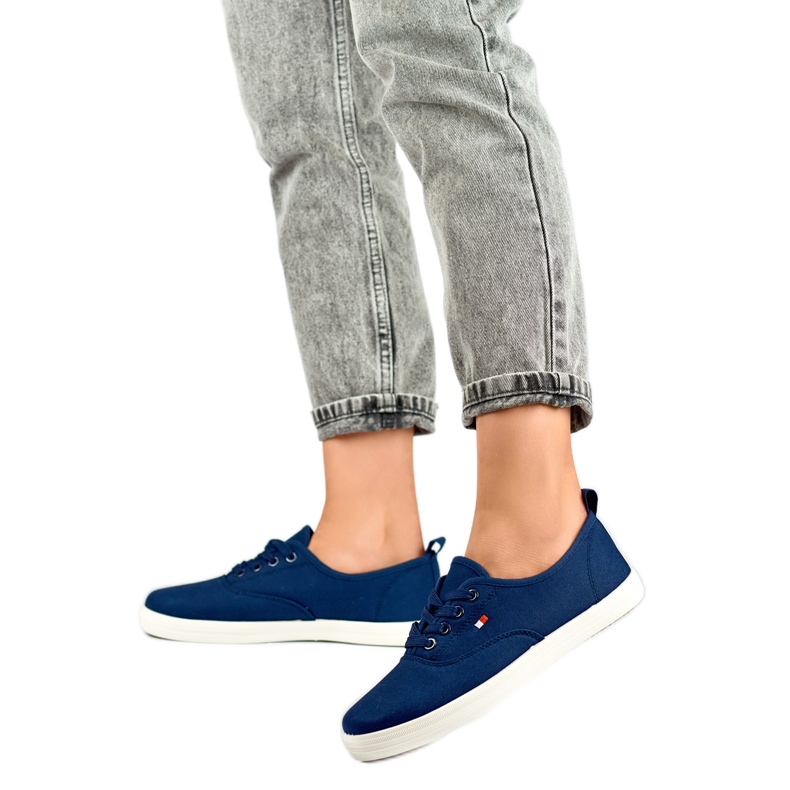Women's sneakers HB-6N, navy blue