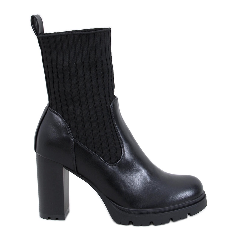 Fairsy Black high-heeled ankle boots