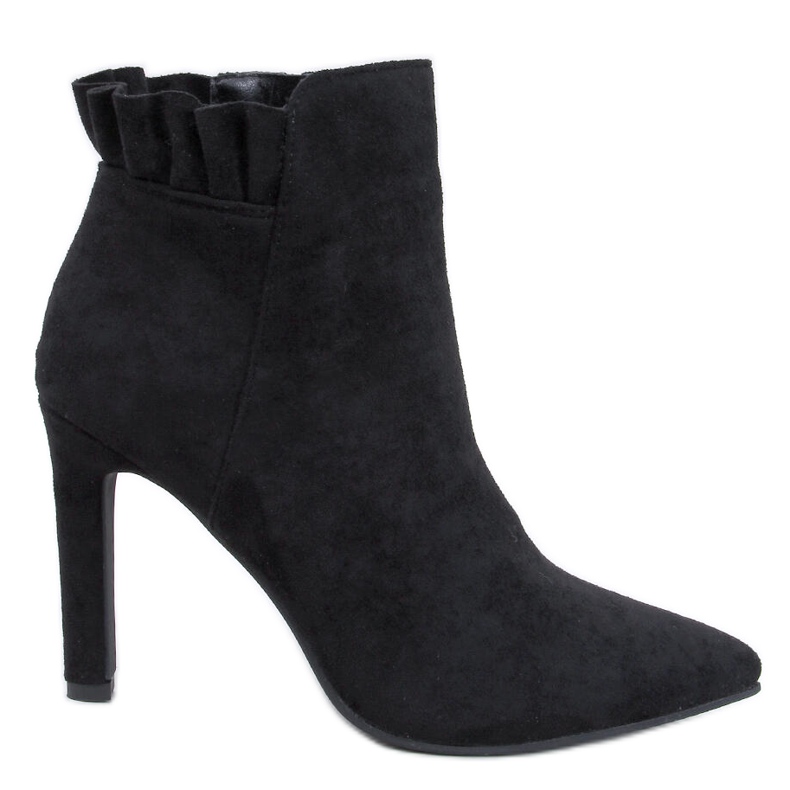 Mariah Black suede high heel ankle boots Mariah Black suede high heel ankle boots