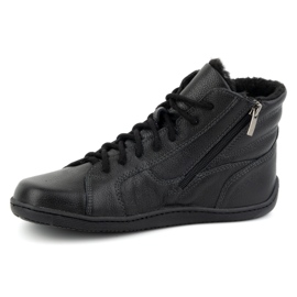 Olivier Women's minimalist barefoot winter leather shoes 1261 black