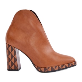Leather Ankle Boots Laura Messi 2836 Brown