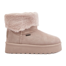 Platform Snow Boots With Fur Big Star OO274A107 Light Beige