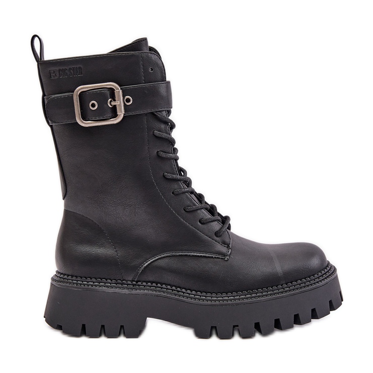 Insulated Worker Boots With Buckle Big Star OO274137 Black