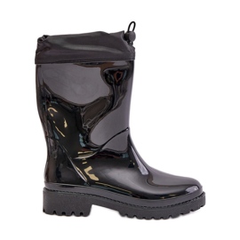 Women's Wellington Boots With Cuff Black Ellatiel