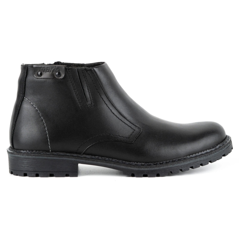 Olivier Men's boots insulated with Wool 815, black face