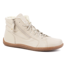 Olivier Women's minimalist barefoot 1261 winter leather shoes, beige