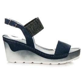 Vinceza Wedge sandals blue Vinceza Wedge sandals blue